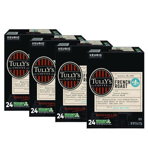 Image of Tully's Coffee® 5000373779 French Roast Coffee K-Cups, 96/carton