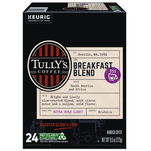 Image of Tully's Coffee® 5000330027 Breakfast Blend Coffee K-Cups, 24/box