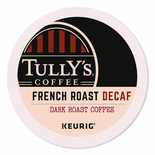 Image of Tully's Coffee® 5000330024 French Roast Decaf Coffee K-Cups, 24/box