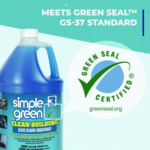 Image of Simple Green® 1210000211301 Clean Building Glass Cleaner Concentrate, Unscented, 1gal Bottle, 2/Carton