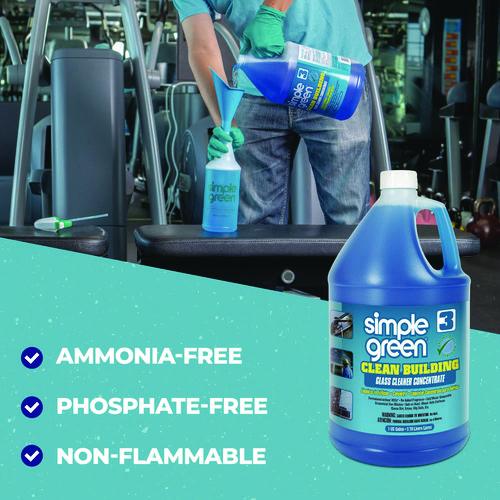 Image of Simple Green® 1210000211301 Clean Building Glass Cleaner Concentrate, Unscented, 1gal Bottle, 2/Carton