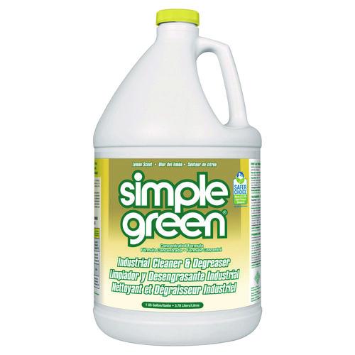 Image of Simple Green® 3010200614010 Industrial Cleaner And Degreaser, Concentrated, Lemon, 1 Gal Bottle, 6/carton