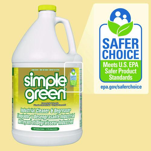 Image of Simple Green® 3010200614010 Industrial Cleaner And Degreaser, Concentrated, Lemon, 1 Gal Bottle, 6/carton