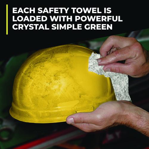 Image of Simple Green® 3810000613351 Safety Towels, 1-Ply, 10 x 12, White, Unscented, 75/Canister