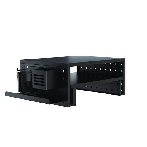 Image of Kantek PBS530 Pegboard Riser, For 32" Monitors, 15.9 x 11.8 x 7.3, Black, Supports 20 lbs