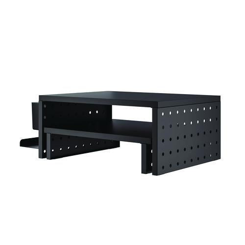 Image of Kantek PBS530 Pegboard Riser, For 32" Monitors, 15.9 x 11.8 x 7.3, Black, Supports 20 lbs