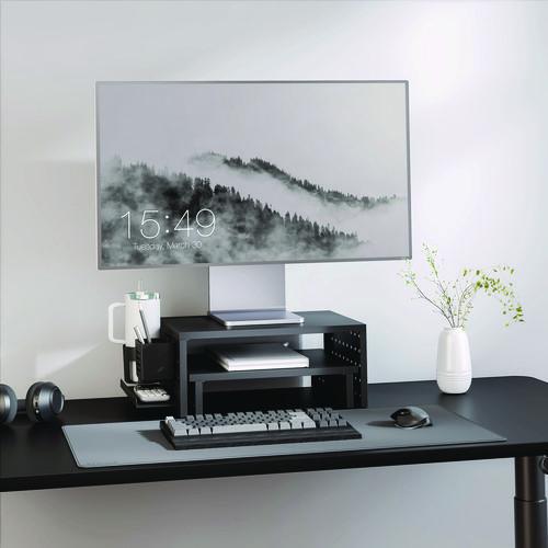 Image of Kantek PBS530 Pegboard Riser, For 32" Monitors, 15.9 x 11.8 x 7.3, Black, Supports 20 lbs