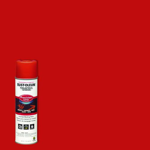 Image of Rust-Oleum® 203035 Industrial Choice Precision Line Marking Paint, Flat/Matte Orange, 20 oz Aerosol Can, 12/Carton