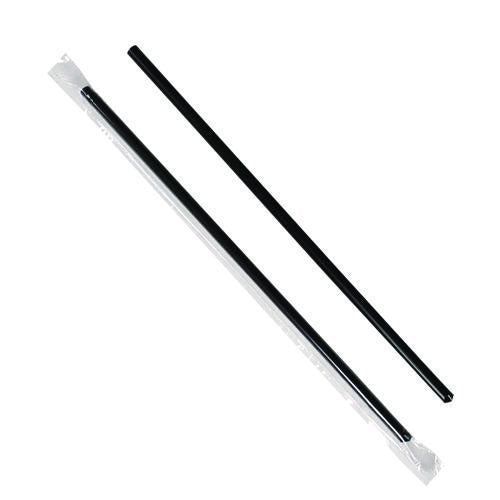 Image of Karat® C9035 Jumbo Straws, 9", Plastic, Black, 2,000/Carton