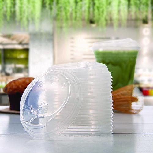 Image of Dart® P626RSL Prima Strawless Plastic Lids, Fits 12 oz to 26 oz Cold Cups, Clear, 100/Sleeve, 10 Sleeves/Carton