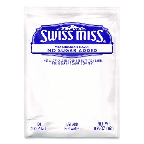 Image of Swiss Miss® HUN55584 Hot Cocoa Mix, No Sugar Added, 24 Packets/box