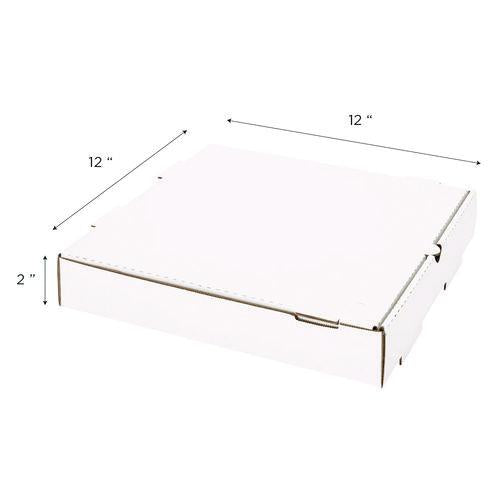 Image of Karat® FP-PBF12W Corrugated Pizza Boxes, 12 x 12 x 1.97, White/Brown, 50/Carton