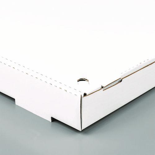 Image of Karat® FP-PBF12W Corrugated Pizza Boxes, 12 x 12 x 1.97, White/Brown, 50/Carton