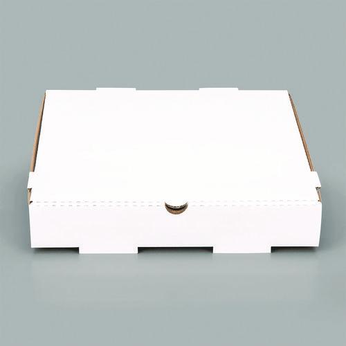 Image of Karat® FP-PBF12W Corrugated Pizza Boxes, 12 x 12 x 1.97, White/Brown, 50/Carton