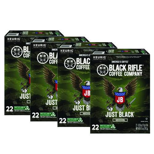 Image of Black Rifle® Coffee Company 5000384042 Just Black Coffee K-Cups, 88/Carton