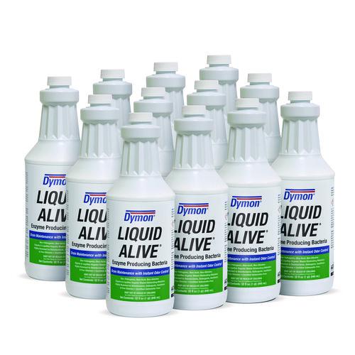 Image of Dymon® 23332 LIQUID ALIVE Enzyme Producing Bacteria, 32 oz Bottle, 12/Carton
