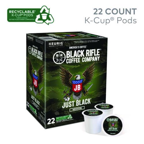 Image of Black Rifle® Coffee Company 5000384042 Just Black Coffee K-Cups, 88/Carton