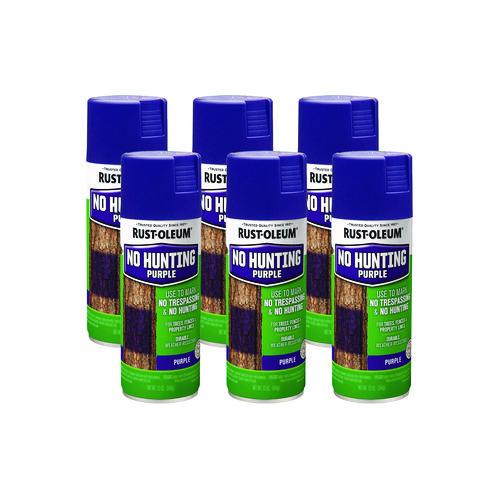 Image of Rust-Oleum® 270970 Specialty No Hunting Purple Spray Paint, Flat No Hunting Purple, 12 oz Aerosol Can, 6/Carton
