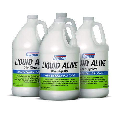 Image of Dymon® 33601 Liquid Alive Odor Digester, 1 Gal Bottle, 4/carton