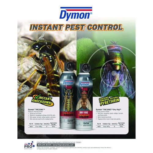 Image of Dymon® 45120 The End. Dry Fog Flying Insect Killer, 14 oz Aerosol Spray, 12/Carton