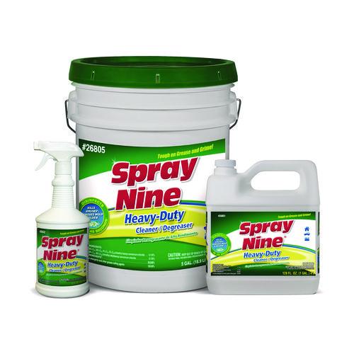 Image of Spray Nine® 26801 Heavy Duty Cleaner/Degreaser/Disinfectant, Citrus Scent, 1 Gallon Bottle, 4/Carton