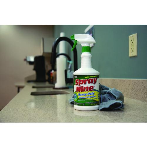 Image of Spray Nine® 26832 Heavy Duty Cleaner/degreaser/disinfectant, Citrus Scent, 32 Oz, Trigger Spray Bottle, 12/carton