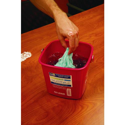 Image of Sertun 9600 Color-Changing Rechargeable Sanitizer Indicator Towels, 1-Ply, 13.5 x 18, Unscented, Yellow/White/Blue, 150/Carton