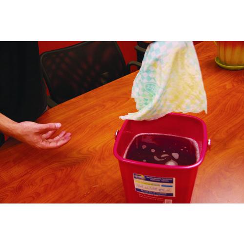 Image of Sertun 9600 Color-Changing Rechargeable Sanitizer Indicator Towels, 1-Ply, 13.5 x 18, Unscented, Yellow/White/Blue, 150/Carton