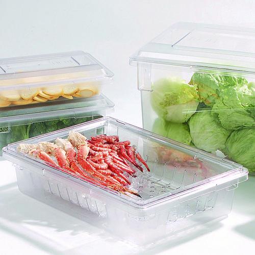 Image of Carlisle 1062107 StorPlus Polycarbonate Food Storage Container, 8.5 gal, 18 x 26 x 6, Clear, Plastic