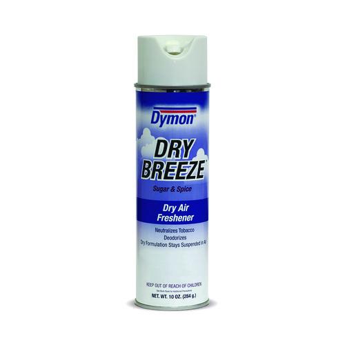 Image of Dymon® 70220 Dry Breeze Aerosol Air Freshener, Sugar And Spice, 10 Oz Aerosol Spray, 12/carton