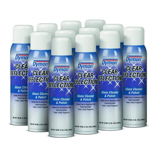 Image of Dymon® 38520 Clear Reflections Mirror And Glass Cleaner, 20 Oz Aerosol Spray, 12/carton