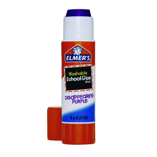 Image of Elmer's® E1591/E1560 DISAPPEARING PURPLE SCHOOL GLUE STICK, 0.21 OZ, DRIES CLEAR, 8/PACK