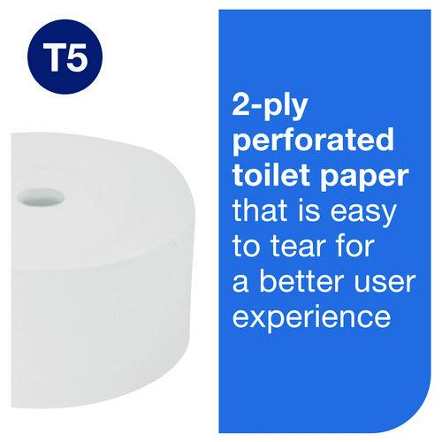 Image of Tork® 472887 OptiServe High-Capacity Coreless Toilet Paper, 2-Ply, White, 1,500 Sheets/Roll, 18 Rolls/Carton