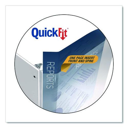 Image of Stride 94010 Quickfit Ledger D-Ring View Binder, 3 Rings, 1" Capacity, 11 X 17, White