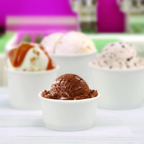Image of SOLO® VS606X-02050 Double Poly Paper Food Container, 6 oz, 3.83" Diameter x 1.99" h, White, 1,000/Carton