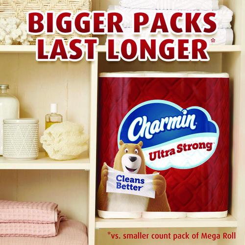 Image of Charmin® 80730324 Ultra Strong Bathroom Tissue, Septic Safe, 2-Ply, White, 220 Sheets/Roll, 4 Rolls/Pack, 8 Packs/Carton
