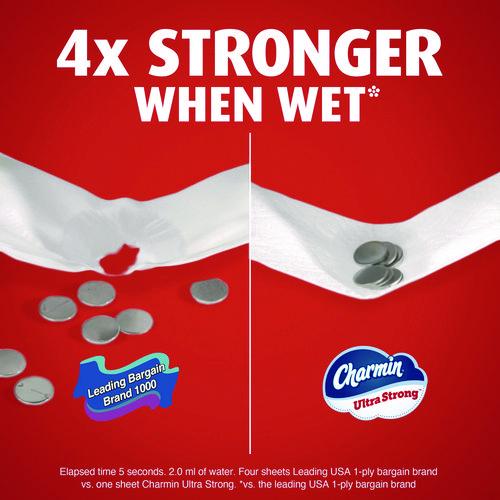 Image of Charmin® 80730324 Ultra Strong Bathroom Tissue, Septic Safe, 2-Ply, White, 220 Sheets/Roll, 4 Rolls/Pack, 8 Packs/Carton