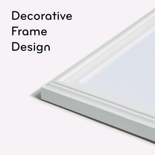 Image of U Brands Magnetic Dry Erase Board with Decor Frame, 30" x 20", White Surface, White Wood Frame