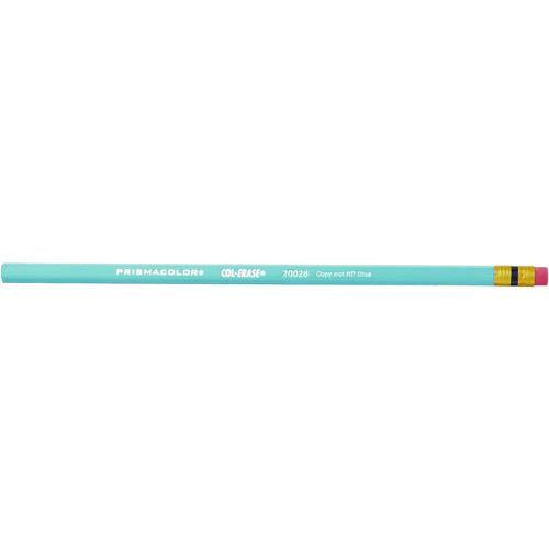 Image of Prismacolor® 20028 Col-Erase Pencil with Eraser, 0.7 mm, 2B, Non-Photo Blue Lead, Non-Photo Blue Barrel, Dozen