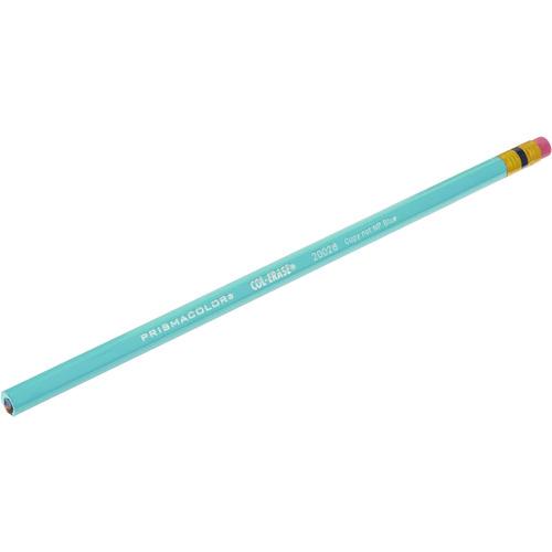 Image of Prismacolor® 20028 Col-Erase Pencil with Eraser, 0.7 mm, 2B, Non-Photo Blue Lead, Non-Photo Blue Barrel, Dozen