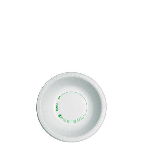 Image of SOLO® HB12-PLANET Compostable Paper Dinnerware, ProPlanet Seal, Bowl, 12 oz, White, 125/Pack