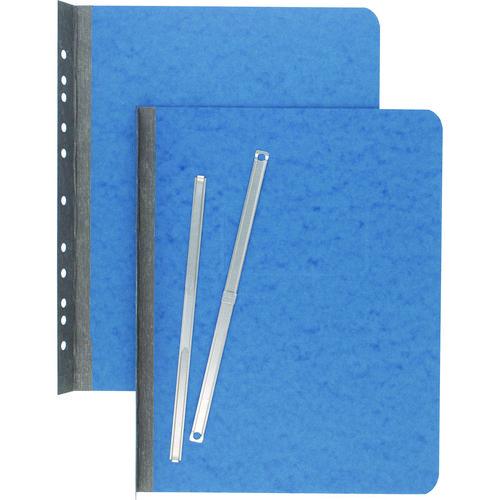 Image of ACCO A7025972A Pressboard Report Cover with Tyvek Reinforced Hinge, 2-Hole Prong Fastener, 3" Capacity, 8.5 x 11, Light Blue