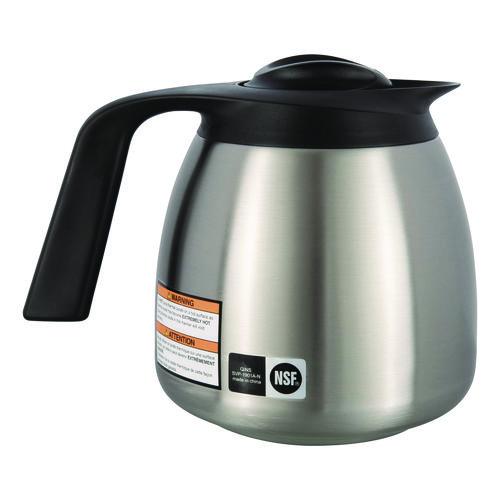 Image of BUNN® 51746.0001 Thermal Carafe, 64 oz, Stainless Steel/Black