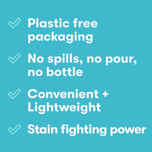 Image of ECOS® 953710CT Liquidless Laundry Detergent Sheets, Free and Clear, 50 Sheets/Pack, 10 Packs/Carton