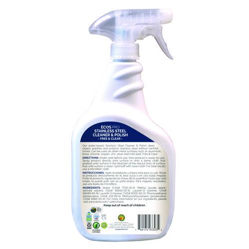Image of ECOS® PRO PL9330/6 Stainless Steel Cleaner and Polish, 32 oz Spray