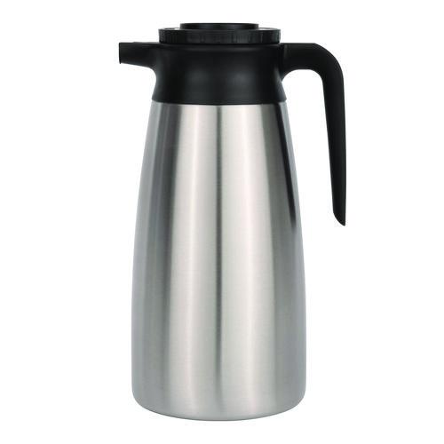 Image of BUNN® 39430.0000 Thermal Vacuum Pitcher, 64 oz, Stainless Steel/Black