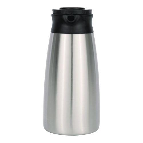 Image of BUNN® 39430.0000 Thermal Vacuum Pitcher, 64 oz, Stainless Steel/Black