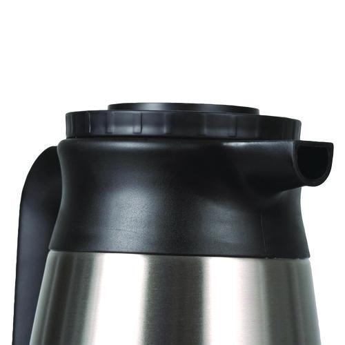 Image of BUNN® 39430.0000 Thermal Vacuum Pitcher, 64 oz, Stainless Steel/Black
