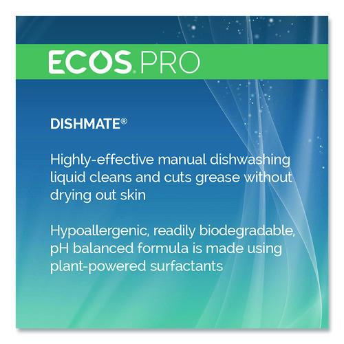 Image of ECOS® PRO PL97216CT Dishmate Manual Dish Liquid, Free and Clear, 25 oz Squeeze Bottle, 6/Carton