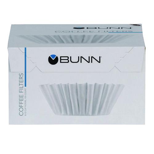 Image of BUNN® 20104.0001 Coffee Filters, 8 To 12 Cup Size, Flat Bottom, 100/pack, 12 Packs/carton